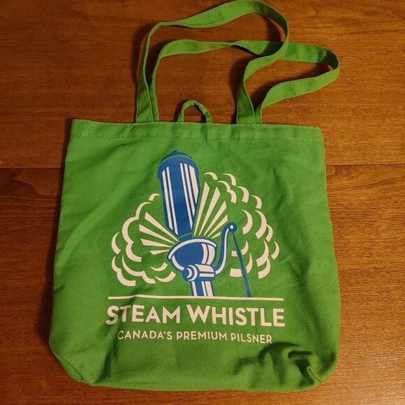 ATTRACTIVE Steam Whistle Beer Fabric Tote Bag STEAMWHISTLE Canada's Premium Pils - Picture 1 of 4